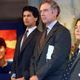 Aung San Suu Kyi’s husband Michael Aris with their two sons, Alexander, (L), and Kim, (R) at the Nobel Prize ceremony in Oslo.